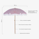 Flamingueo Marion Plaj ve Bahçe Şemsiyesi Bordo
